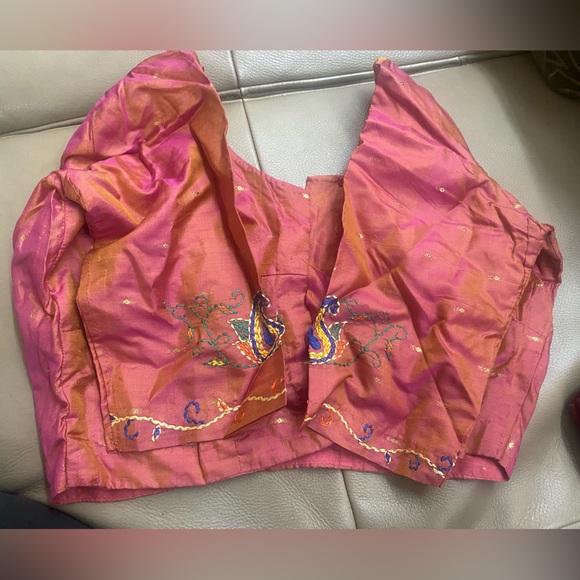 PURE SILK KATHA WORK SAREE! Hand embroidered Katha work saree from Bengal!! - Picture 5 of 6
